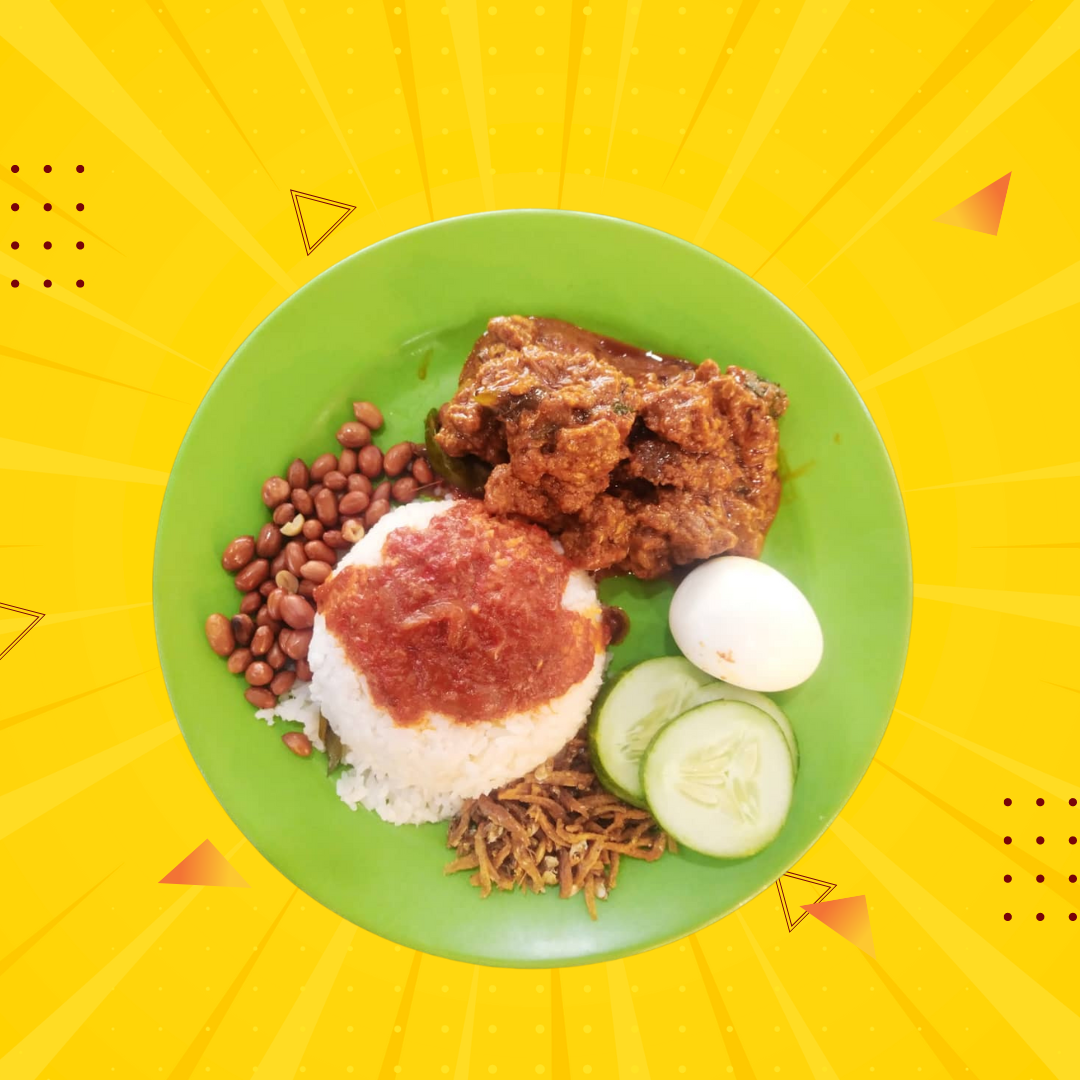 Nasi Lemak Daging Rendang